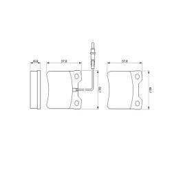 Jeu de plaquettes de frein BOSCH 0986424229 OE A0024204820