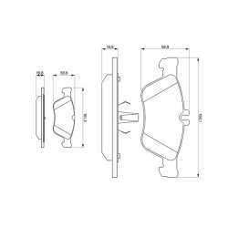 Jeu de plaquettes de frein BOSCH 0986424234 OE A0024204420