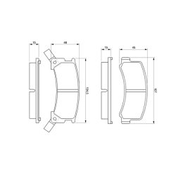 Jeu de plaquettes de frein BOSCH 0986424239 pour TOYOTA CELICA, CRESSIDA, SOARER