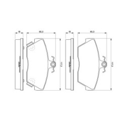 Brake Pad Set BOSCH 0986424244 OE Ref GBP 90314 AF