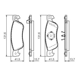 Brake Pad Set BOSCH 0986424262 OE Ref 8-94362-154-0
