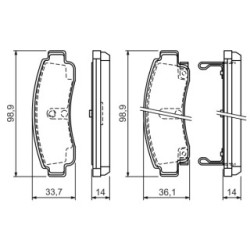 Brake Pad Set BOSCH 0986424299 OE Ref 44060 15A87