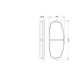 Jeu de plaquettes de frein BOSCH 0986424319 pour TOYOTA DYNA, GRANVIA, HIACE BOSCH