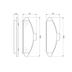 Jeu de plaquettes de frein BOSCH 0986424330 pour HYUNDAI S