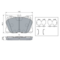 Jeu de plaquettes de frein BOSCH 0986424335 pour MERCEDES OE A0004207900 BOSCH