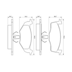 Brake Pad Set BOSCH 0986424347 OE Ref 1HO 698 151 A