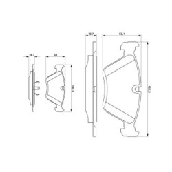 Plaquettes de frein BOSCH 0986424351 pour AUDI, PEUGEOT 100, 200, 605 OE 447698151C BOSCH