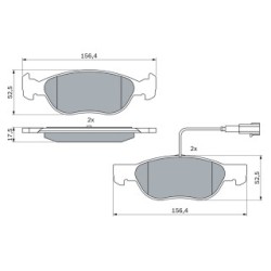 Jeu de plaquettes de frein BOSCH 0986424362 pour FIAT, LANCIA OE 71769140 BOSCH