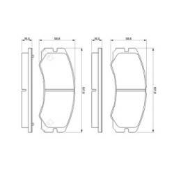 Brake Pad Set BOSCH 0986424366 OE Ref 8-97047-526-0