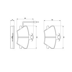 Plaquettes de frein BOSCH 0986424372 pour RENAULT, RAPID, SUPER