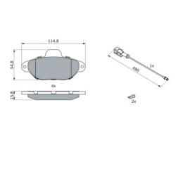Brake Pad Set BOSCH 0986424379 OE Ref 71737178