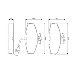 Jeu de plaquettes de frein BOSCH 0986424381 pour FORD SIERRA