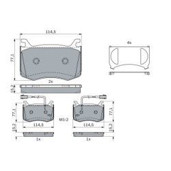 Jeu de plaquettes de frein BOSCH 0986424385 pour ALFA ROMEO GIULIA OE 68311929AA BOSCH