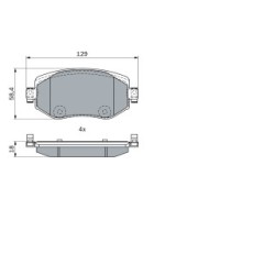 Brake Pad Set BOSCH 0986424386 OE Ref 41 06 059 29R