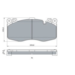 Brake Pad Set BOSCH 0986424387 OE Ref 34 11 7 852 969