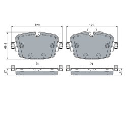 Jeu de plaquettes de frein BOSCH 0986424389 OE 4M0698451K BOSCH
