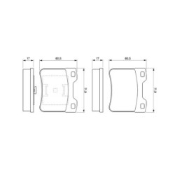 Jeu de plaquettes de frein BOSCH 0986424411 pour CITROËN, PEUGEOT AX, SAXO, 106 OE 172066 BOSCH