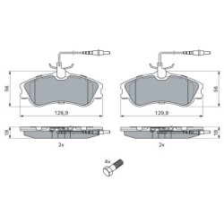 Plaquettes de frein BOSCH 0986424414 pour CITROËN, PEUGEOT OE 1611335080 BOSCH