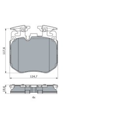 Jeu de plaquettes de frein BOSCH 0986424431 pour BMW, ROLLS-ROYCE OE 34106883510 BOSCH