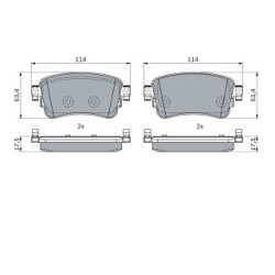 Jeu de plaquettes de frein BOSCH 0986424437 pour CITROËN, FIAT, VAUXHALL, PEUGEOT et plus encore... BOSCH