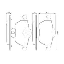 Plaquettes de frein BOSCH 0986424460 pour ALFA ROMEO, AUDI, VOLVO, VW OE 1J0698151L BOSCH