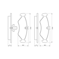 Jeu de plaquettes de frein BOSCH 0986424463 pour MERCEDES, VW SPRINTER, LT OE 1502031 BOSCH