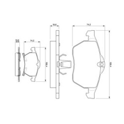 Jeu de plaquettes de frein BOSCH 0986424488 pour VAUXHALL, SAAB OE 21018993 BOSCH