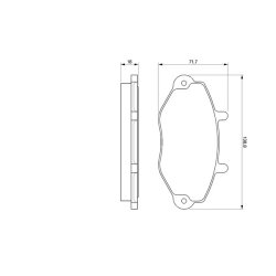 Jeu de plaquettes de frein BOSCH 0986424492 pour FORD TRANSIT OE 92VB2K021BD