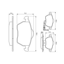 Plaquettes de frein BOSCH 0986424501 pour VW, neuves, référence d'origine 1J0698151K