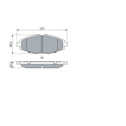 Brake Pad Set BOSCH 0986424512 OE Ref 96316582