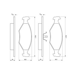 Brake Pad Set BOSCH 0986424514 OE Ref 71738157