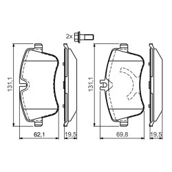 Jeu de plaquettes de frein BOSCH 0986424518 OE A0034202520 BOSCH