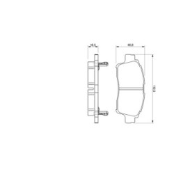 Jeu de plaquettes de frein BOSCH 0986424535 pour TOYOTA OE A0030240220 BOSCH