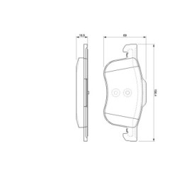 Brake Pad Set BOSCH 0986424540 OE Ref 2724011
