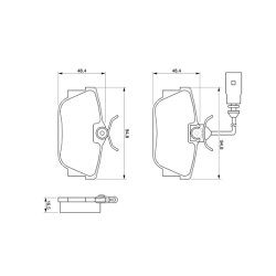 Jeu de plaquettes de frein BOSCH 0986424542 OE YM2J2M008BA