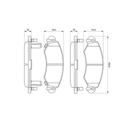 Jeu de plaquettes de frein BOSCH 0986424549 OE 1605976