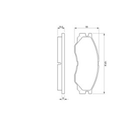 Jeu de plaquettes de frein BOSCH 0986424572 pour MITSUBISHI, TOYOTA OE AY040MT008 BOSCH