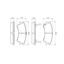 Jeu de plaquettes de frein BOSCH 0986424575 pour HYUNDAI ATOS OE 5810102A00 BOSCH