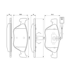 Jeu de plaquettes de frein BOSCH 0986424576 pour ALFA ROMEO, LANCIA 166, KAPPA