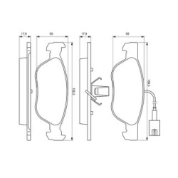 Brake Pad Set BOSCH 0986424593 OE Ref 71753042