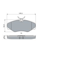 Jeu de plaquettes de frein BOSCH 0986424636 pour NISSAN, VAUXHALL, RENAULT, BOSCH