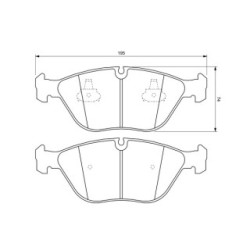 Jeu de plaquettes de frein BOSCH 0986424649 pour AUDI, BMW, CHRYSLER, MERCEDES, VW BOSCH