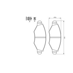 Plaquettes de frein BOSCH 0986424660 pour PEUGEOT 206, 207 OE 425166