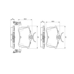 Plaquettes de frein BOSCH 0986424661 pour HONDA ACCORD OE 1JO698151B BOSCH