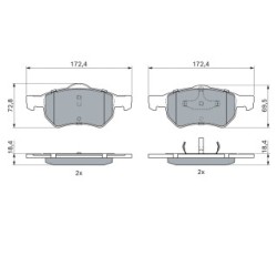 Brake Pad Set BOSCH 0986424668 OE Ref 05072215AA BOSCH