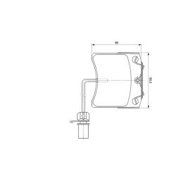 Jeu de plaquettes de frein BOSCH 0986424673 OE 7D0698151C