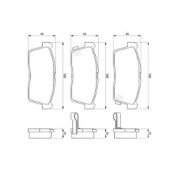 Brake Pad Set BOSCH 0986424695 OE Ref V9118A096