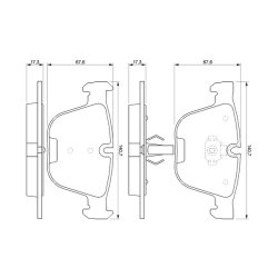 Jeu de plaquettes de frein BOSCH 0986424698 OE 34116763305
