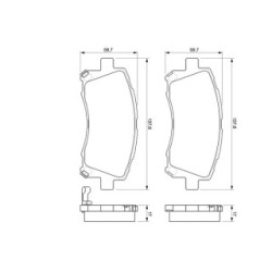Brake Pad Set BOSCH 0986424700 OE Ref AY040 FJ004