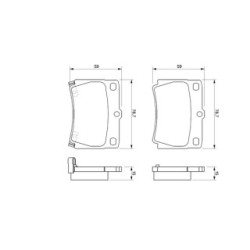 Brake Pad Set BOSCH 0986424711 OE Ref MN102626